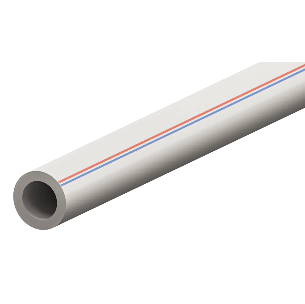 تصویر لوله تک لایه سفید 63mm   PP-RCT