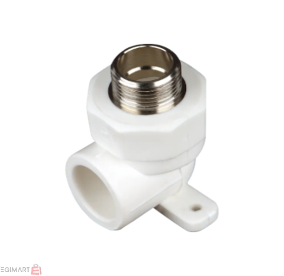 تصویر زانو مغزی فلزی دیواری سفید "20mmx1/2