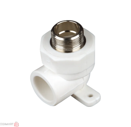 تصویر زانو مغزی فلزی دیواری سفید "20mmx1/2