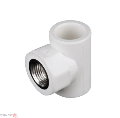 تصویر سه راهی بوشن فلزی سفید "20mmx1/2