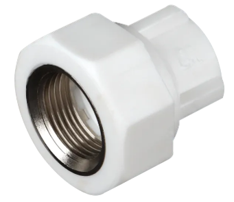 تصویر بوشن یکسر فلزی سفید "75mmx2 1/2