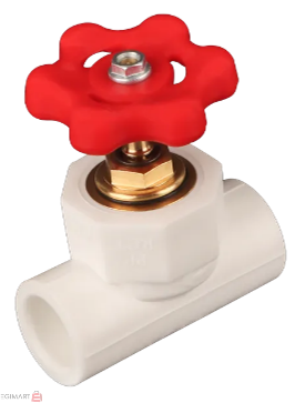 تصویر شیر فلکه کامل سفید 20mm