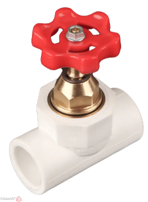 تصویر شیر فلکه کامل سفید نوع A سایز 32mm