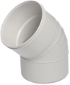 تصویر زانو 45 درجه 125mm PVC-U