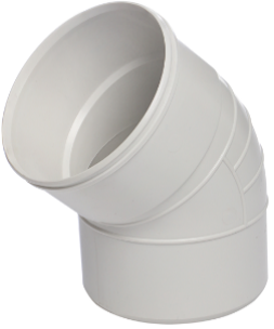 تصویر زانو 45 درجه 125mm PVC-U