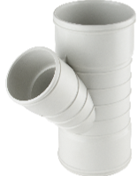 تصویر سه راهى سه سر کوپل تبديل 45درجهx63mm U-PVC 110