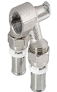 تصویر سه راهی دیواری موازی پرسی 16mmx1/2"x16mm