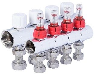 تصویر نیو کلکتور گرمایشی رفت و برگشت فلومتردار کوپلی (3b) 1"x16mm