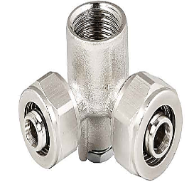 تصویر سه راهی 90 درجه دیواری تبدیلی کوپلی 20mmx1/2"x16mm